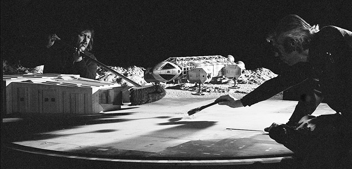 Terry Schubert working on Space 1999